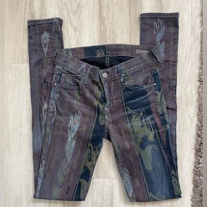 Citizens of Humanity Printed Avedon Skinny Jeans Pants Size 25